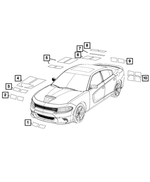 6EG51XXXAA - Exterior Ornamentation: Roof Decal for Mopar Image