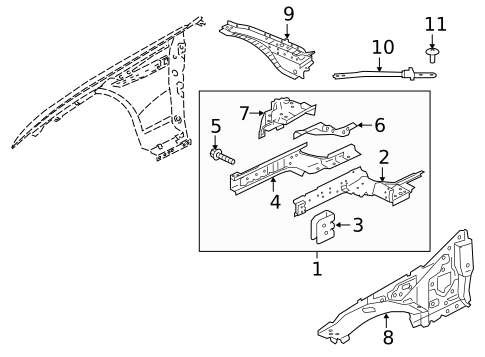 Structural Components & Rails for 2020 Jaguar XE #0