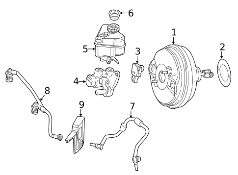 Master Cylinder - Components On Dash Panel for 2015 Mercedes-Benz S 63 AMG&reg; #0