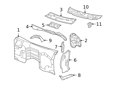 Cowl for 2006 Buick Rainier #0