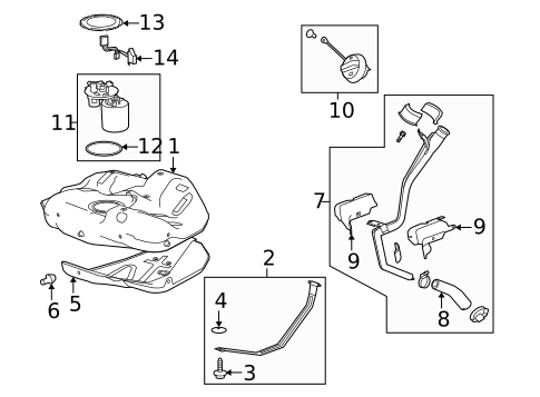 Fuel Pumps & Related Components for 2014 Buick Regal #1