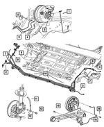 4860081AC - : Brake Hose, Left Rear for Mopar Image