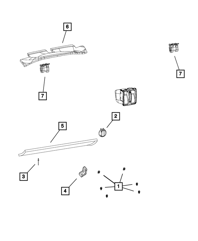 55361378AA - Interior Trim: Instrument Panel Bracket for Mopar Image image