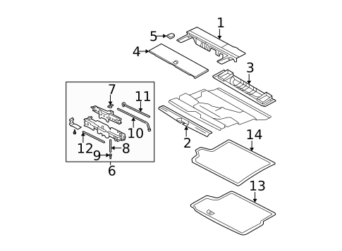Interior Trim - Rear Body for 2004 Ford Expedition #0