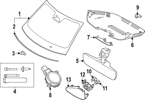 Glass - Windshield for 2025 Volvo EX90 #0