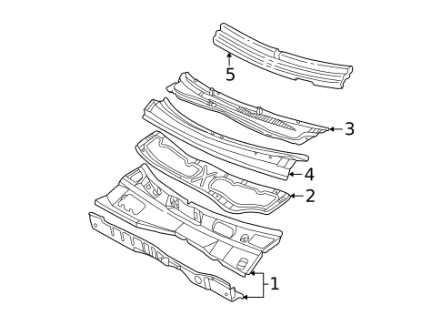 Cowl for 1998 Pontiac Sunfire #0