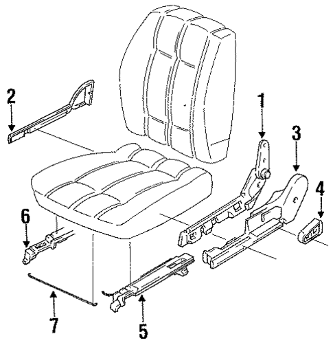 Seat Components for 1991 Nissan Sentra #0
