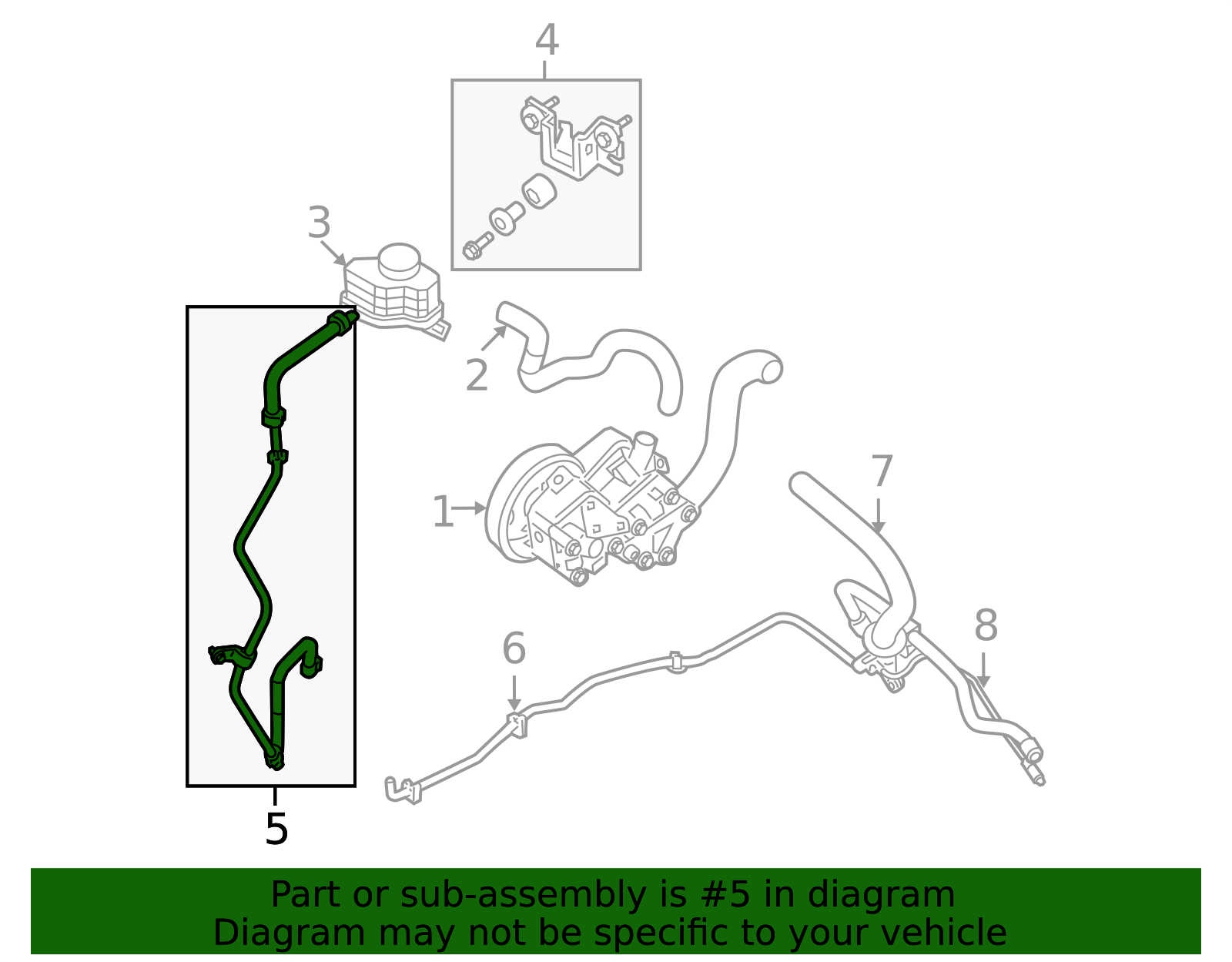 2007-2014 Nissan Power Steering Return Hose 49721-JA010 | Parts