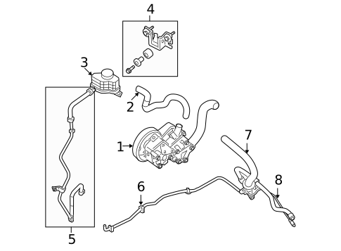 Pump & Hoses for 2010 Nissan Altima #1