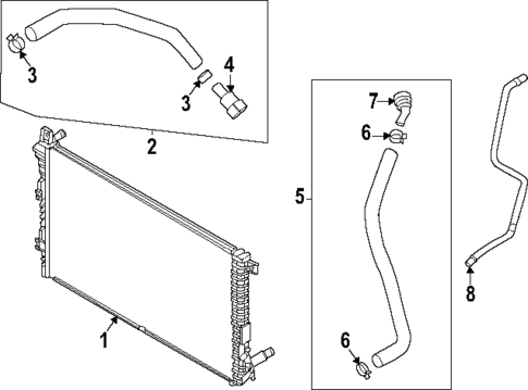 Radiator & Components for 2025 Genesis G70 #1