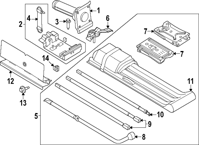 PC3Z17080B - Body: Jack Assembly for Ford: F-250 Super Duty, F-350 Super Duty Image