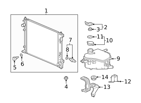 Radiator & Components for 2020 Honda Civic #1