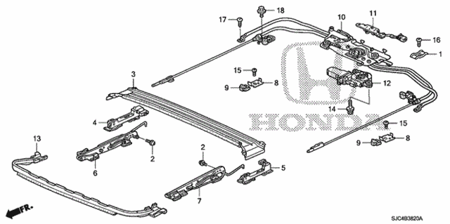 Roof Slide Components for 2013 Honda Ridgeline #0
