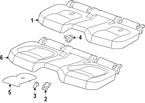 Rear Seat Components for 2020 Jaguar E-Pace #1
