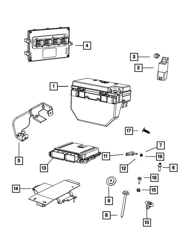 R5150631AB - : Powertrain Control Module, Remanufactured for Mopar Image