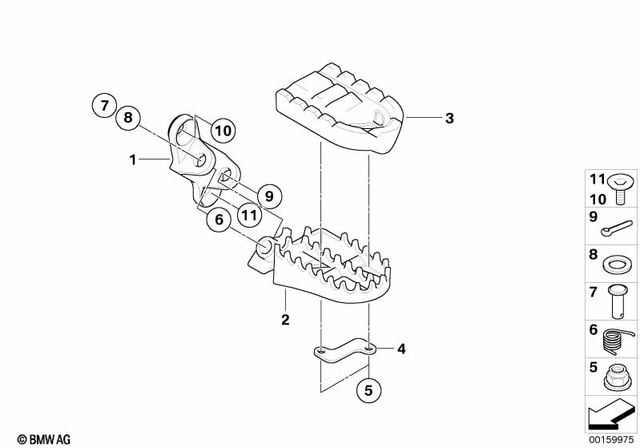 46717696748 - : Footrest Rubber for BMW-Motorrad Image