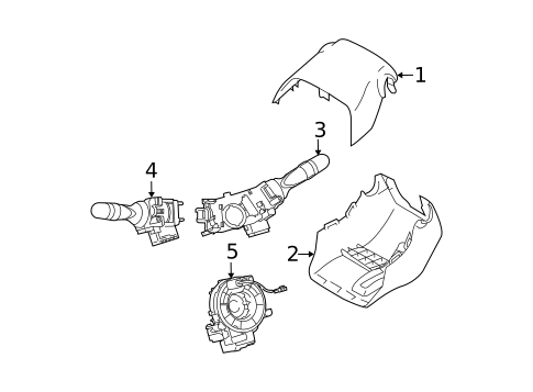 Shroud, Switches & Levers for 2015 Toyota Prius #0