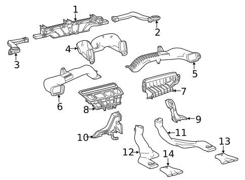 Ducts for 2019 Toyota Highlander #0