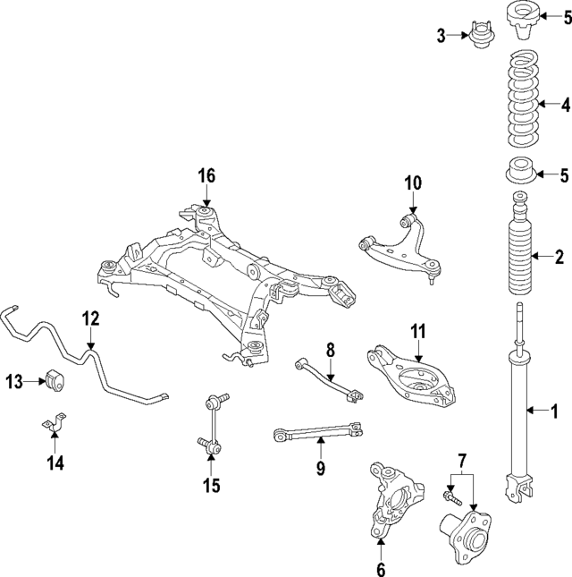 554003JA0A - Suspension: Cross-member for INFINITI: JX35 Image