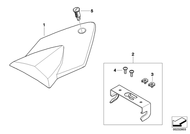 46637694548 - Ergonomics &amp; Comfort: C-Clip Nut, Self-Locking - M5 for BMW-Motorrad Image