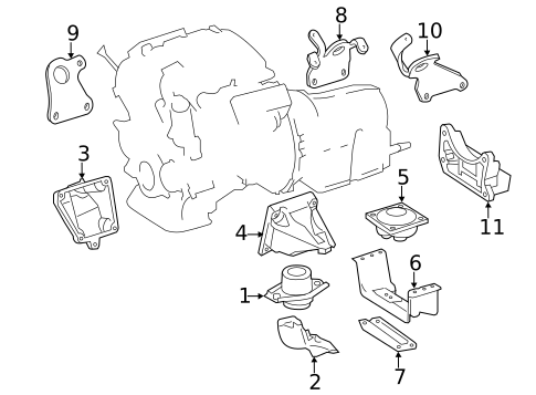 Engine & Trans Mounting for 2007 Mercedes-Benz R320 #0