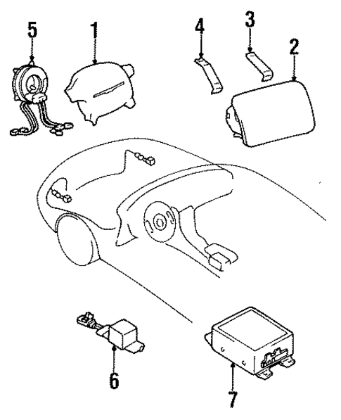 Air Bag Components for 1996 Mitsubishi Eclipse #0