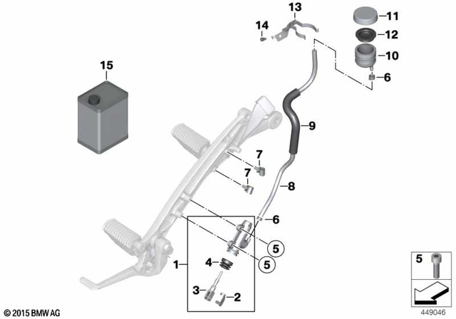 7129934961 - Brakes: Pin - 6X12 for BMW-Motorrad Image
