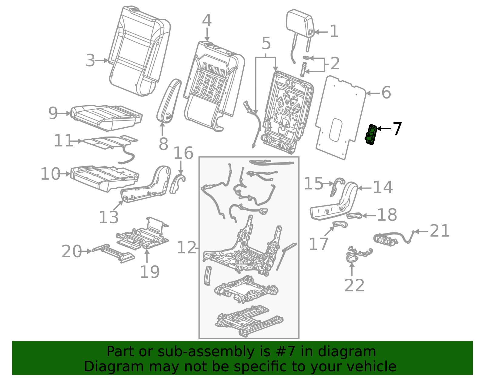 2021-2025 GM Rear Seat Anchor Plate Bezel 84266480 | OEM Parts Online