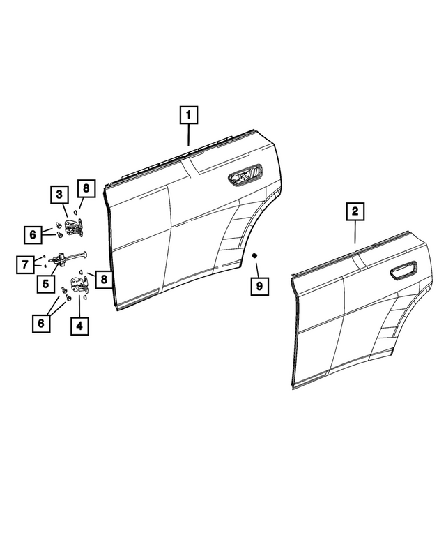 68631165AB - : Front Door Upper Hinge, Left for Mopar Image