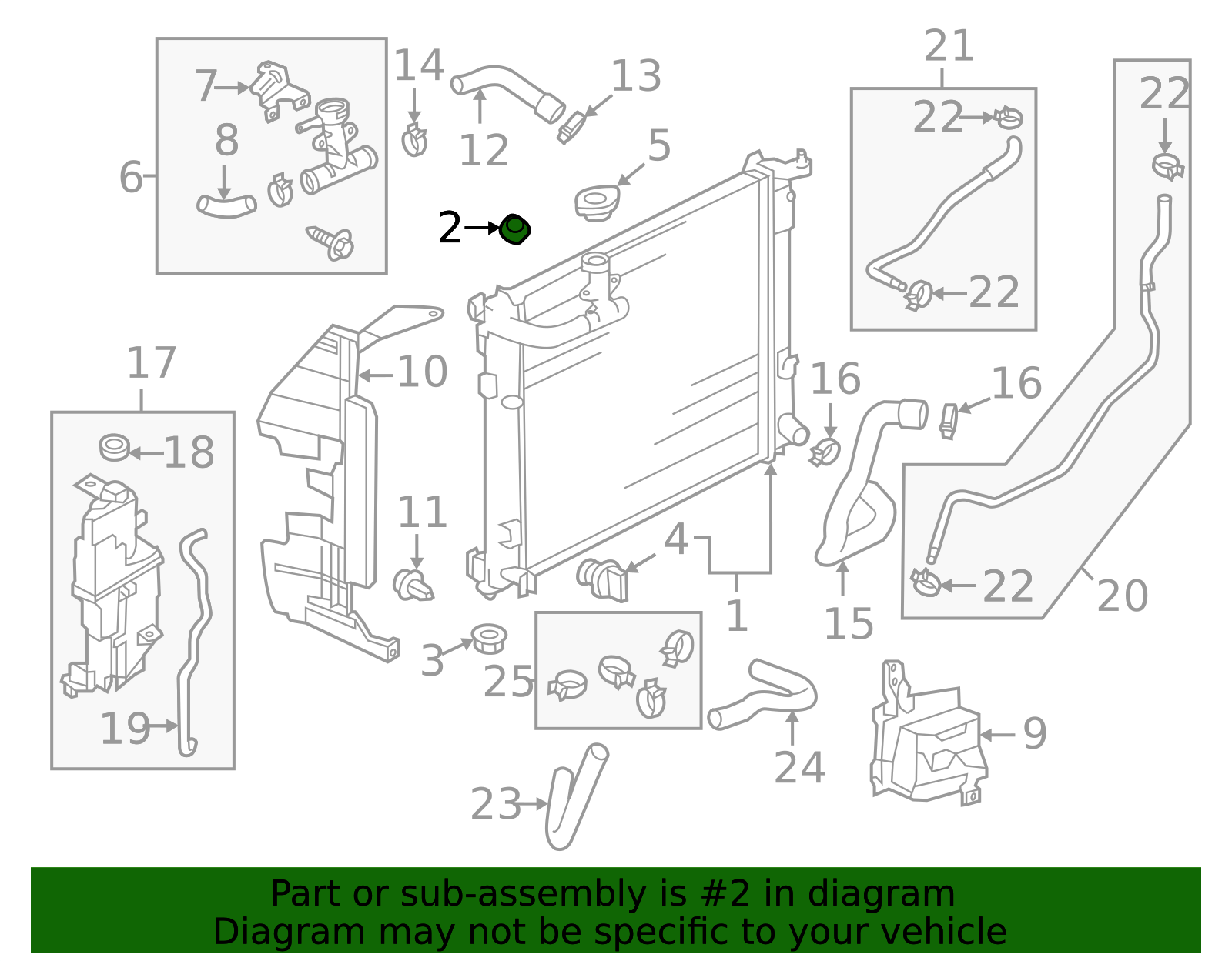 2012-2019 Nissan Radiator Insulator (Upper) 21506-1HA0B | TascaParts.com