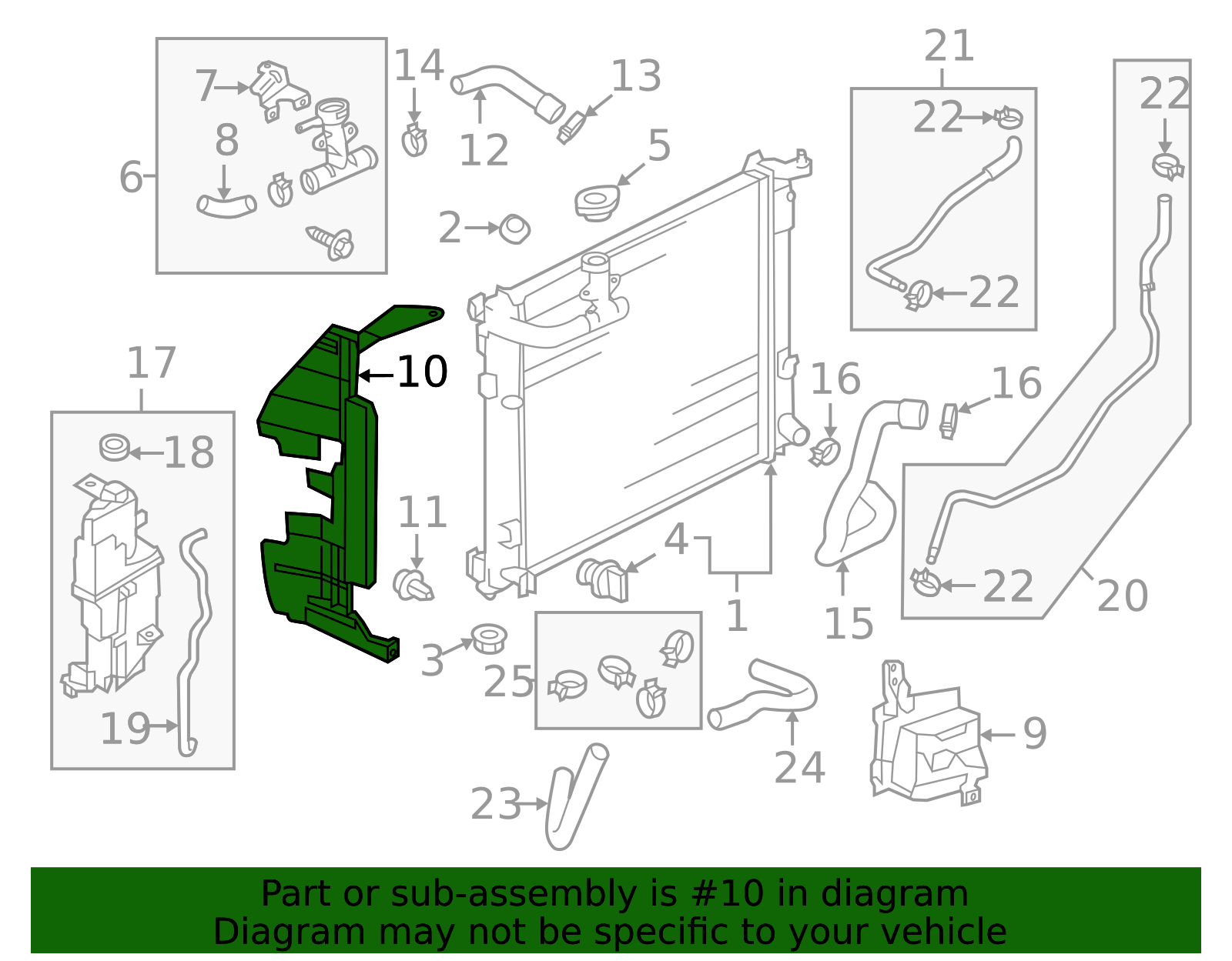 2015-2019 Nissan Versa Radiator Support Baffle 21498-9KM1A | OEM Parts ...