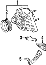 1251220010 - Electrical: Pulley Rear Bracket for Toyota Image