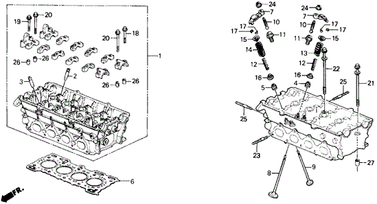 Cylinder Head (SI) for 1991 Honda Prelude #0