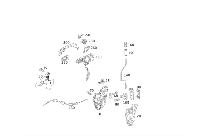 2217204835 - Front Doors: Door Lock for Mercedes-Benz: 250, 300S, CL550, CL600, CL63 AMG, CL65 AMG, S350, S400, S500, S550, S600, S63 AMG Image image