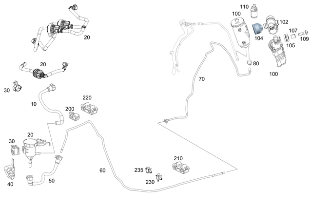 2134711500 - Fuel System: Purge Line for Mercedes-Benz Image image