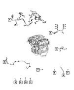 6502993 - Electrical: Hex Flange Head Bolt for Chrysler: 200, 300, Pacifica, Town &amp; Country, Voyager | Dodge: Challenger, Charger, Durango, Grand Caravan, Journey, Viper | Jeep: Cherokee, Compass, Gladiator, Grand Cherokee, Grand Cherokee L, Grand Cherokee WK, Patriot, Wrangler, Wrangler JK | Ram: 1500, 1500 Classic, 2500, 3500, ProMaster 1500, ProMaster 2500, ProMaster 3500 | SRT: Viper Image