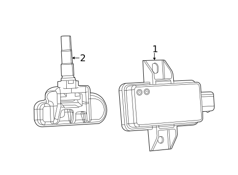 Tire Pressure Monitor Components for 2015 Ram ProMaster 3500 #0