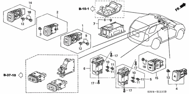 Switch (2) for 2005 Acura MDX #0