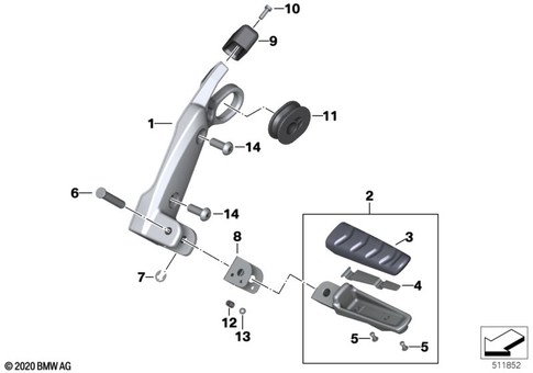 Footrests for 2005 BMW-Motorrad R 1200 ST #0