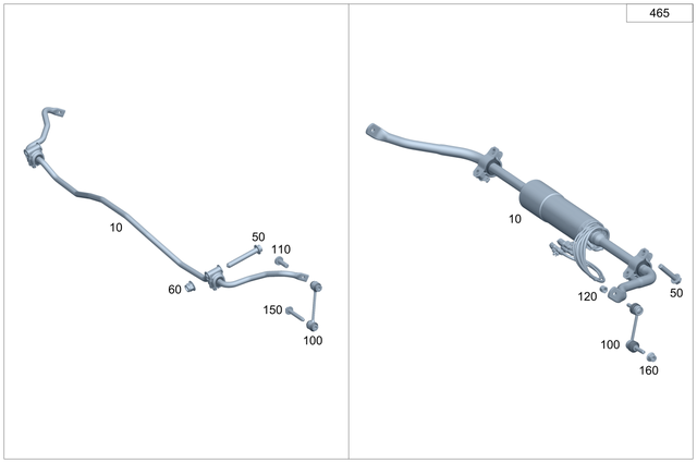 2063261900 - Suspension: Tubular Torsion Bar for Mercedes-Benz: C63 AMG S E Performance, GLC300, GLC43 AMG Image image