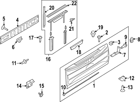 Tail Gate for 2024 Ford F-150 Lightning #0