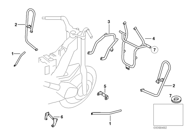 46712317001 - : Safety Bar, Left - Cr for BMW-Motorrad Image