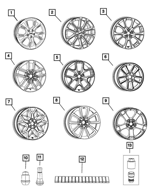 6SN89MA7AA - : Aluminum Wheel, Front Or Rear for Mopar Image