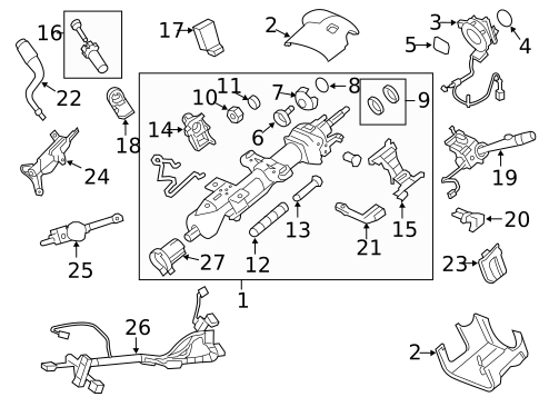Shroud, Switches & Levers for 2011 Chevrolet Silverado 3500 HD #0