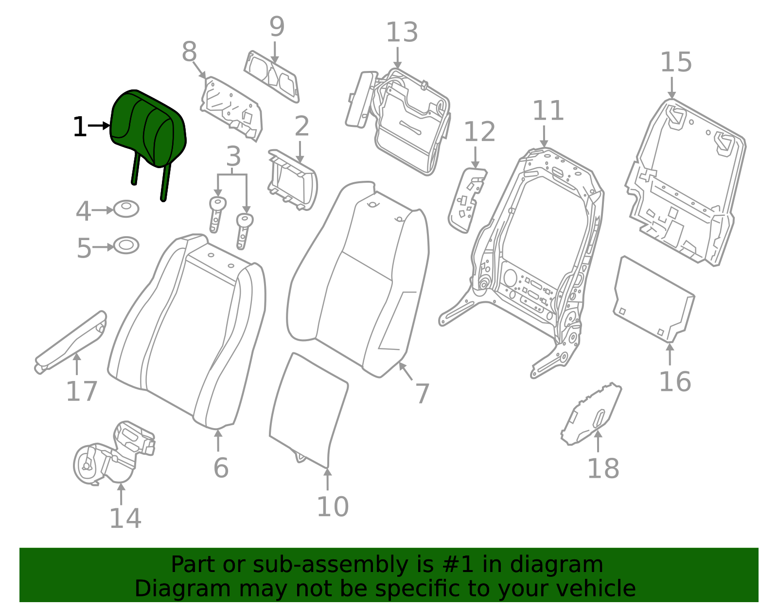LR118643 - High-Quality Headrest for 2020-2022 Land Rover Range Rover ...