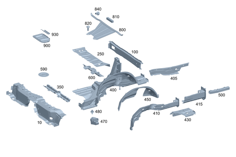 Rear-End Floor for 2025 Mercedes-Benz GLC63 AMG S E Performance #0