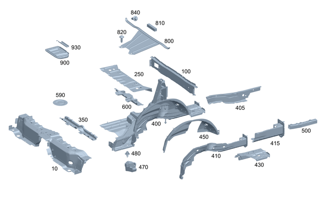 2546106804 - Substructure: Crossmember, Rear Seat for Mercedes-Benz Image image
