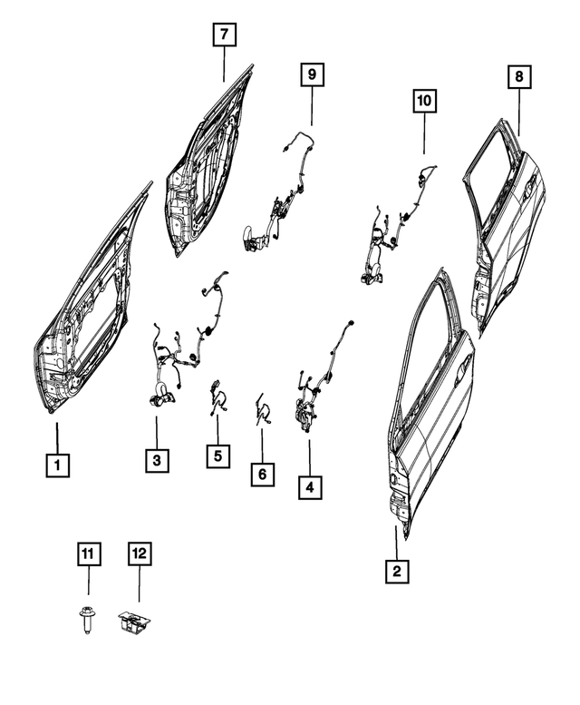 68451220AC - Electrical: Front Door Wiring for Mopar Image