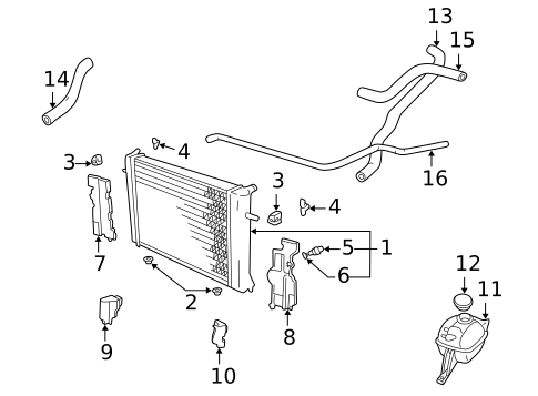 Radiator & Components for 1999 Saab 9-3 #0