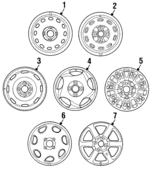 F5RZ1007C - Suspension: Wheel, Steel for Ford: Contour | Mercury: Mystique Image